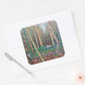 Het pad van januari vierkante sticker (Envelop)