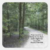 Het pad vierkante sticker (Voorkant)