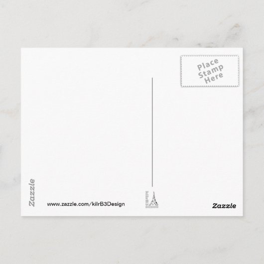 Het pad vóór Briefkaart (Achterkant)