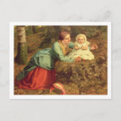 Het pad waar de bruine bladeren zich verspreiden,  briefkaart (Voorkant)