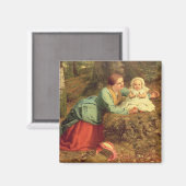 Het pad waar de bruine bladeren zich verspreiden, magneet (Voorkant / Achterkant)