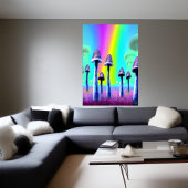 Het paddenstoelbos | AI Art Poster