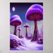Het paddenstoelbos in de winter | AI Art Poster (Voorkant)