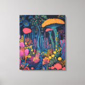 Het paddenstoelenbos is magisch canvas afdruk (Voorkant)