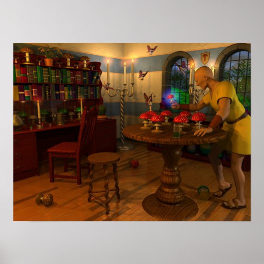 Het paddenstoelenMan Poster (Voorkant)