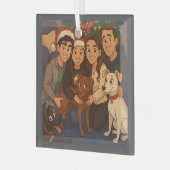 Het pakket met Kerstmis  Glas Ornament (Voorkant links)
