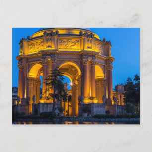 Het Palace Of Fine Arts bij zonsopgang Briefkaart