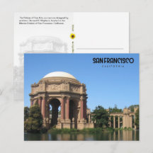 Het Palace of Fine Arts, CA - ansichtkaart