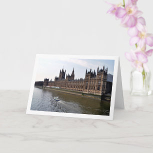 Het Palace Of Westminster aan de rivier de Theems Kaart