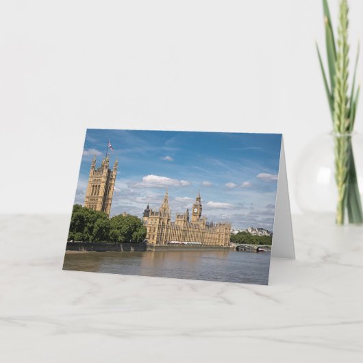 Het Palace of Westminster lege groet Kaart (Voorkant)