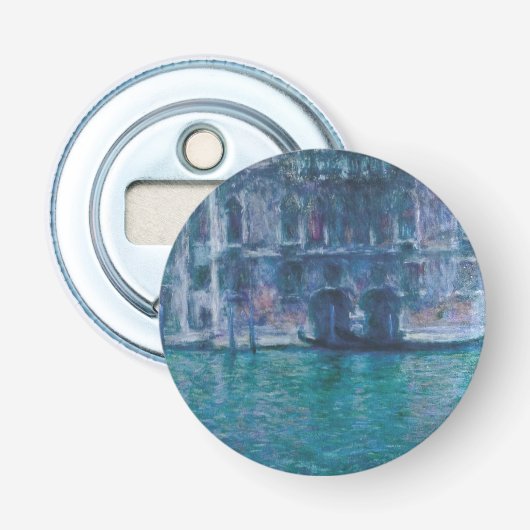 Het paleis da Mula Claude Monet  Button Flesopener (Voorkant)