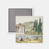 Het paleis en de tuinen van Ashref, Perzië, bord 8 Magneet (Voorkant / Achterkant)