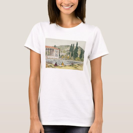 Het paleis en de tuinen van Ashref, Perzië, bord 8 T-shirt (Voorkant)