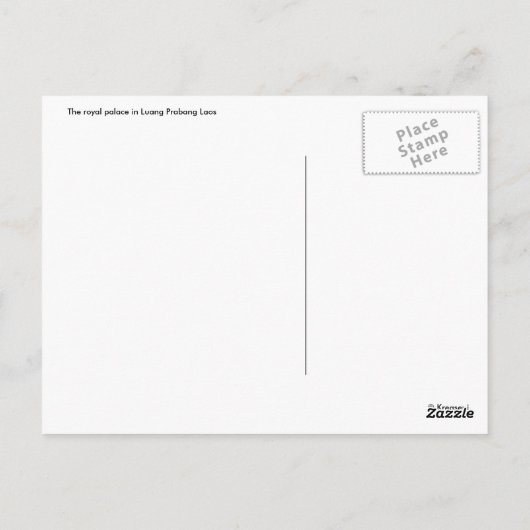 Het paleis in Luang Prabang Briefkaart (Achterkant)