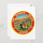 Het paleis Rambagh Jaipur Briefkaart (Voorkant / Achterkant)
