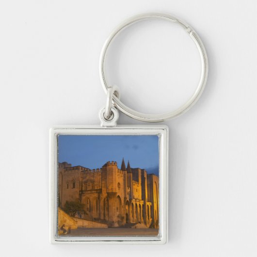 Het paleis van de paus in Avignon bij zonsondergan Sleutelhanger (Voorkant)