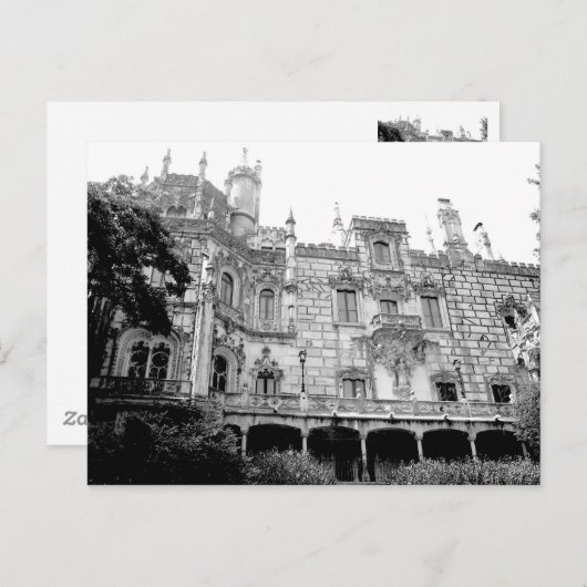 Het paleis van het Briefkaart Quinta da Regaleira (Voorkant / Achterkant)