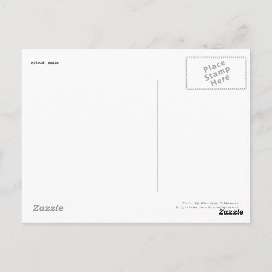 Het Paleis van het kristal, Madrid Briefkaart (Achterkant)