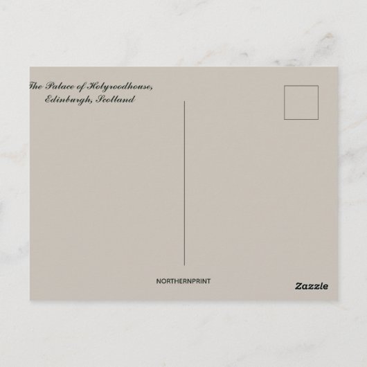 Het Paleis van Holyroodhouse Edinburgh Schotland Briefkaart (Achterkant)