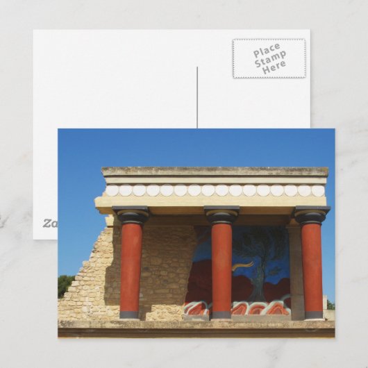 Het Paleis van Minoan van Knossos Briefkaart (Voorkant / Achterkant)