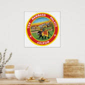 Het paleis van Rambagh Jaipur, Vintage Poster (Keuken)