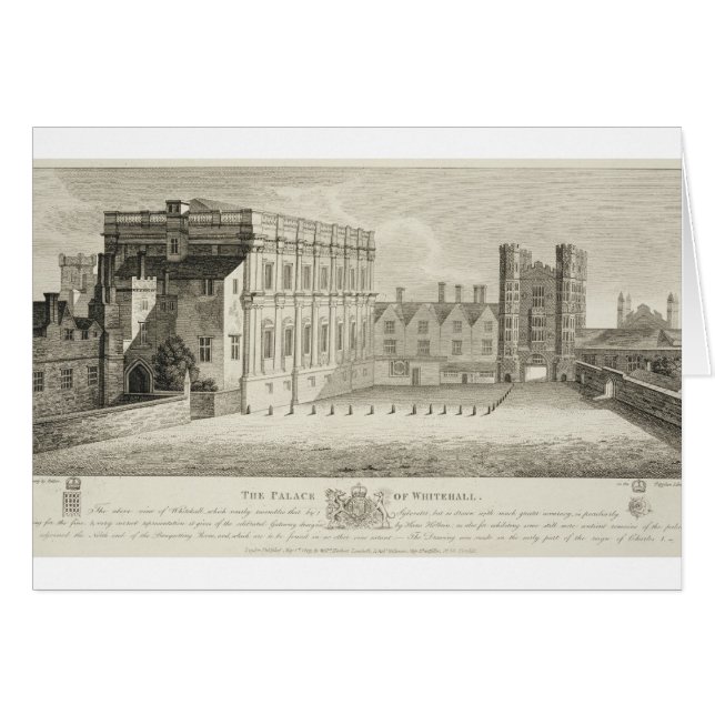 Het paleis van Whitehall, uit een tekening in het  (Voorkant Horizontaal)
