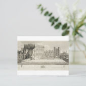 Het paleis van Whitehall, uit een tekening in het  Briefkaart (Staand voorkant)
