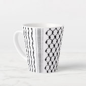 Het Palestijnse Arabisch Kufiya Hatta Pattern Gepe Latte Mok (Linkerhoek)