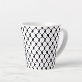 Het Palestijnse Arabisch Kufiya Hatta Pattern Gepe Latte Mok (Rechterhoek)
