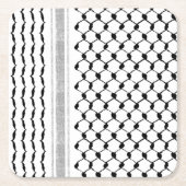 Het Palestijnse Arabisch Kufiya Pattern Gepersonal Kartonnen Onderzetters (Voorkant)
