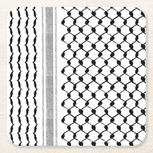 Het Palestijnse Arabisch Kufiya Pattern Gepersonal Kartonnen Onderzetters (Voorkant)
