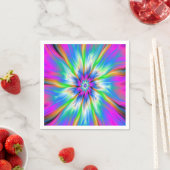 Het palet blauw en roze exploderen servet (Insitu)