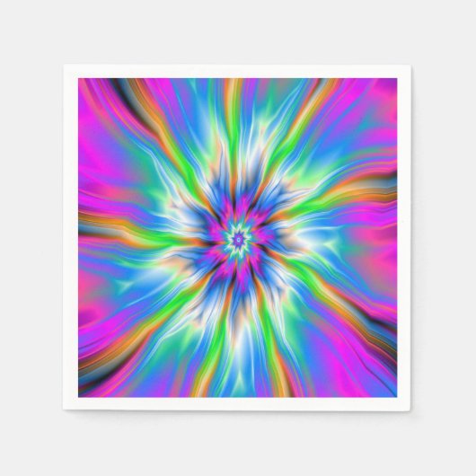 Het palet blauw en roze exploderen servet (Voorkant)