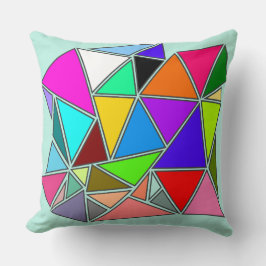Het palet van de Kleur van Driehoeken in Mint Acht Kussen