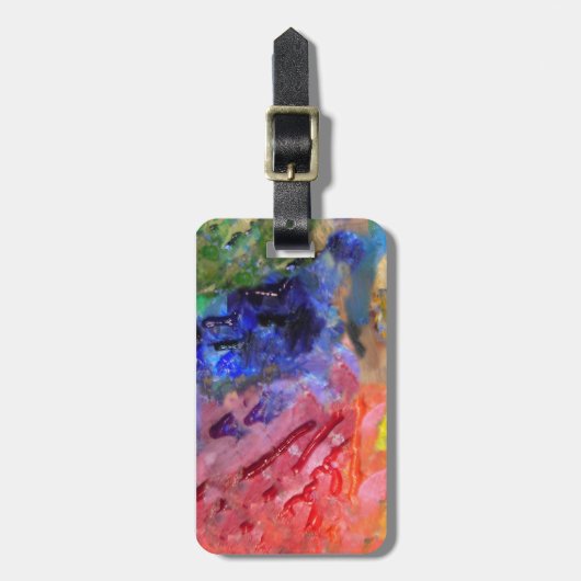 Het Palet van de Kunstenaar van de Schilder Kleurr Bagagelabel (Voorkant verticaal)