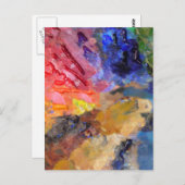 Het Palet van de Kunstenaar van de Schilder Kleurr Briefkaart (Voorkant / Achterkant)