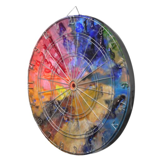 Het Palet van de Kunstenaar van de Schilder Kleurr Dartbord (Voorkant Rechts)