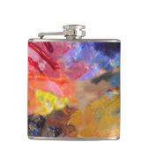 Het Palet van de Kunstenaar van de Schilder Kleurr Heupfles (Voorkant)