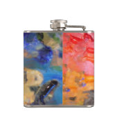 Het Palet van de Kunstenaar van de Schilder Kleurr Heupfles (Achterkant)