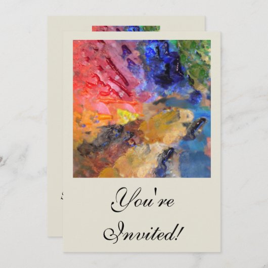 Het Palet van de Kunstenaar van de Schilder Kleurr Kaart (Voorkant / Achterkant)