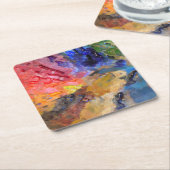 Het Palet van de Kunstenaar van de Schilder Kleurr Kartonnen Onderzetters (Schuin)