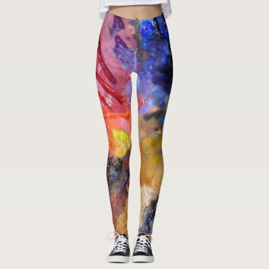 Het Palet van de Kunstenaar van de Schilder Kleurr Leggings (Voorkant)