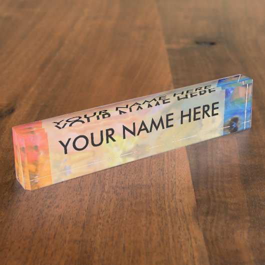 Het Palet van de Kunstenaar van de Schilder Kleurr Naambordje (Zijkant)