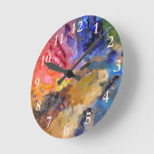 Het Palet van de Kunstenaar van de Schilder Kleurr Ronde Klok (Hoek)