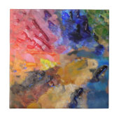 Het Palet van de Kunstenaar van de Schilder Kleurr Tegeltje (Voorkant)