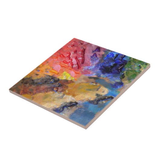 Het Palet van de Kunstenaar van de Schilder Kleurr Tegeltje (Zijkant)