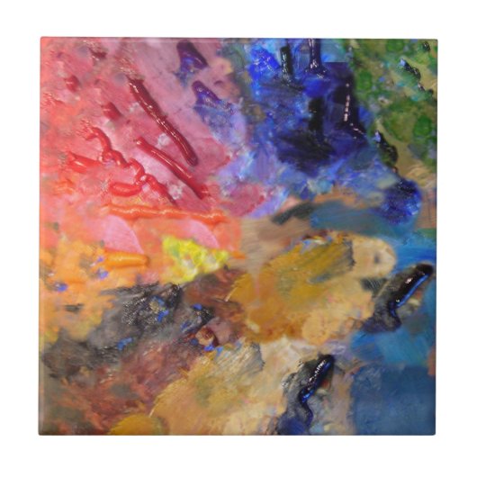 Het Palet van de Kunstenaar van de Schilder Kleurr Tegeltje (Voorkant)