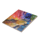 Het Palet van de Kunstenaar van de Schilder Kleurr Tegeltje (Zijkant)