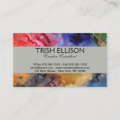 Het Palet van de Kunstenaar van de Schilder Kleurr Visitekaartje (Achterkant)