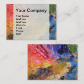 Het Palet van de Kunstenaar van de Schilder Kleurr Visitekaartje (Voorkant / Achterkant)